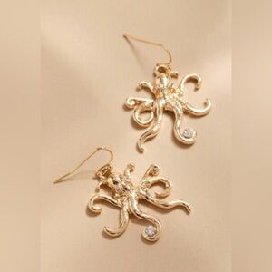 Francesca's Collections Courtney Octopus Drop Gold Colored Earrings